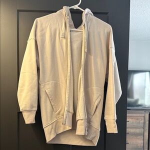 Cream zip up sweater